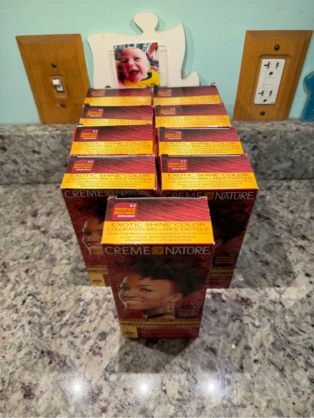 Creme of Nature Exotic Shine Color 6.2 Burgandy Blaze Quantity of 9 New
